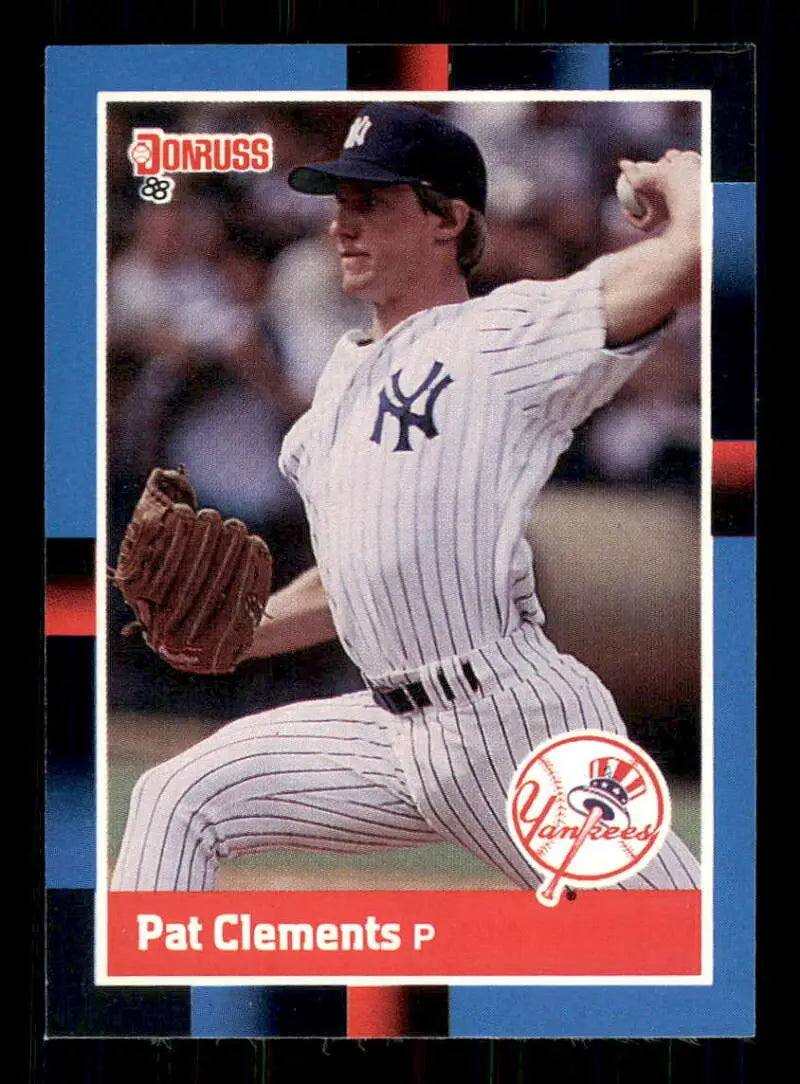 1988 Donruss #52 Pat Clements NM-MT New York Yankees Baseball Card - Baseball Card Single