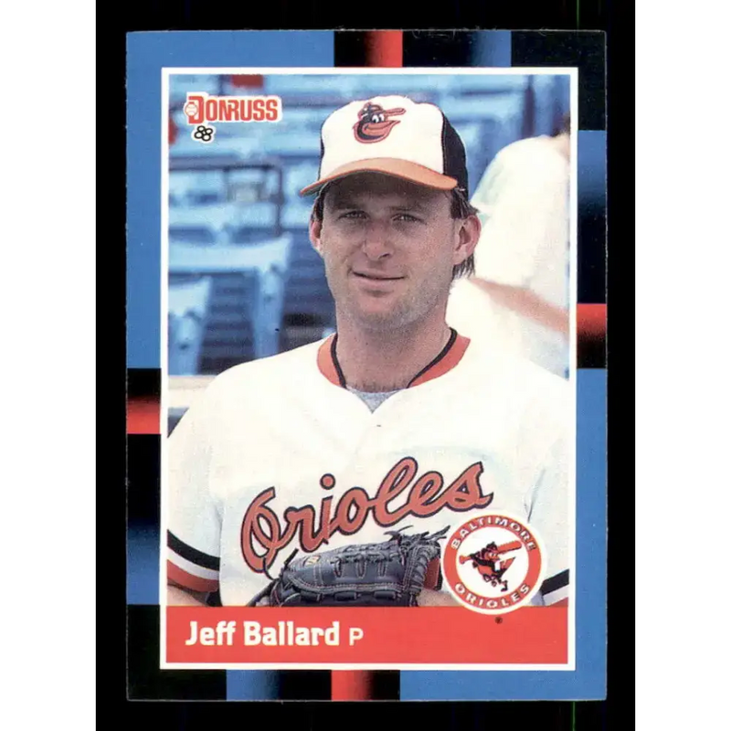 1988 Donruss #520 Jeff Ballard EX RC Rookie Baltimore Orioles Baseball Card - Baseball Card Single