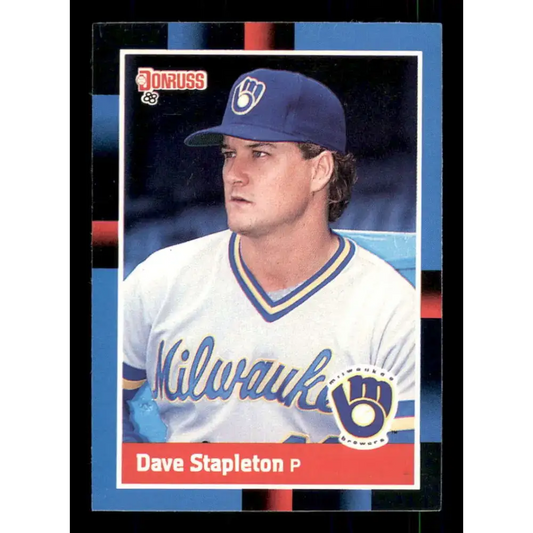 1988 Donruss #521 Dave Stapleton EX Milwaukee Brewers Baseball Card