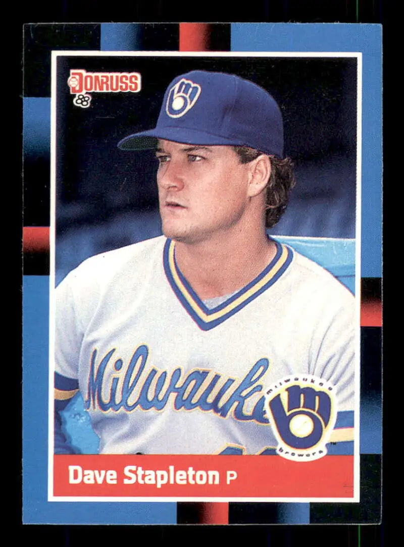 1988 Donruss #521 Dave Stapleton NM-MT Milwaukee Brewers Baseball Card - Baseball Card Single