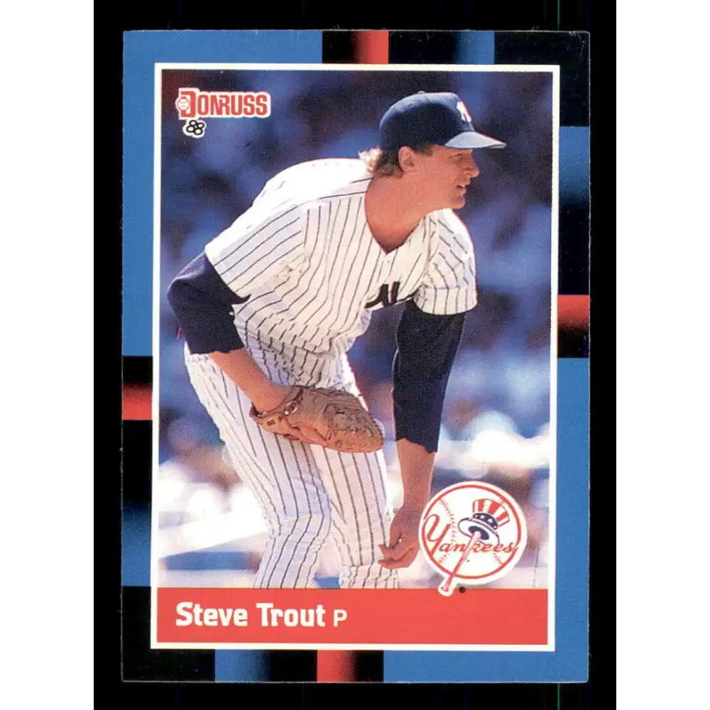 1988 Donruss #524 Steve Trout EX New York Yankees Baseball Card - Baseball Card Single