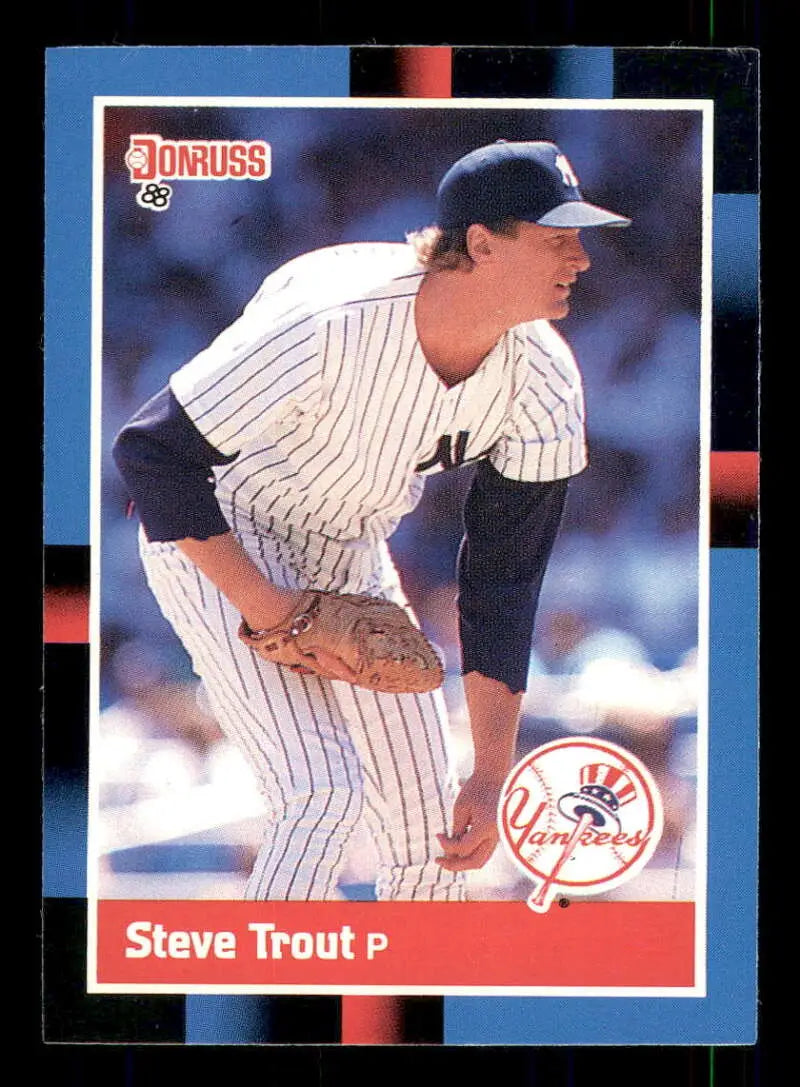 1988 Donruss #524 Steve Trout NM-MT New York Yankees Baseball Card - Baseball Card Single