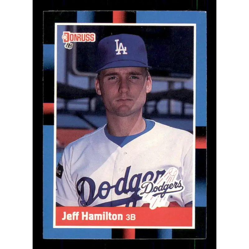 1988 Donruss #525 Jeff Hamilton EX Los Angeles Dodgers Baseball Card - Baseball Card Single