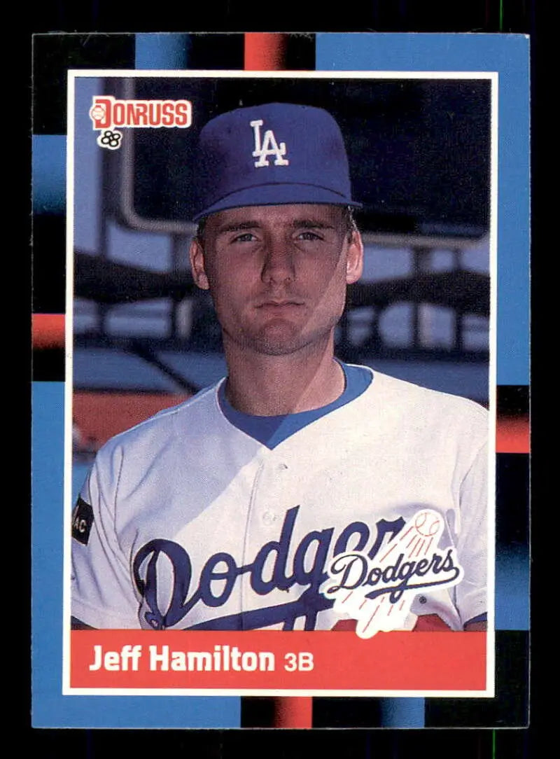 1988 Donruss #525 Jeff Hamilton NM-MT Los Angeles Dodgers Baseball Card - Baseball Card Single