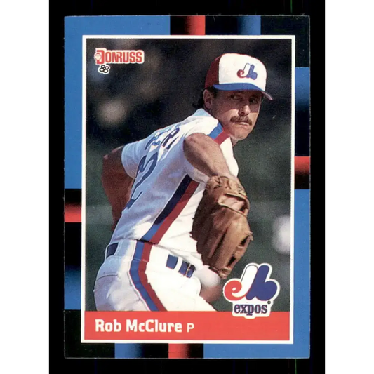 1988 Donruss #529 Bob McClure UER EX Montreal Expos Baseball Card