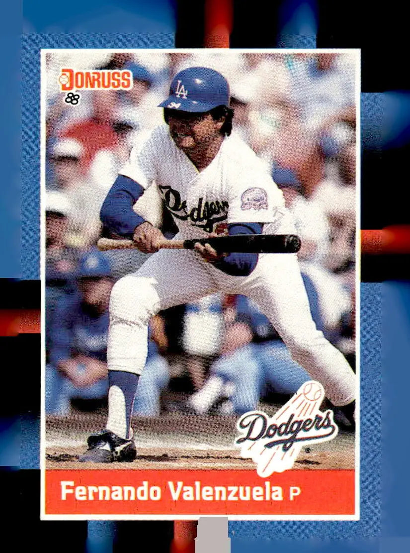 1988 Donruss Fernando Valenzuela baseball card featuring Los Angeles Dodgers player