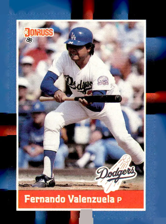 1988 Donruss Fernando Valenzuela baseball card featuring Los Angeles Dodgers player