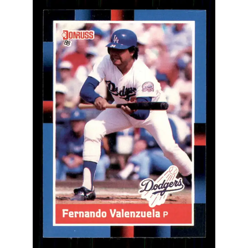 1988 Donruss #53 Fernando Valenzuela EX Los Angeles Dodgers Baseball Card - Baseball Card Single