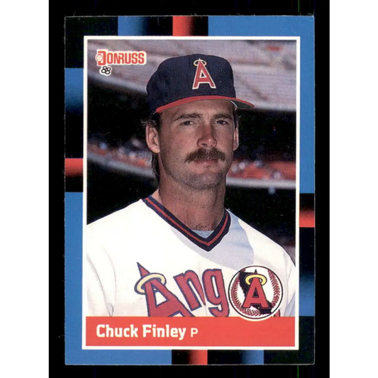 1988 Donruss #530 Chuck Finley EX California Angels Baseball Card Image 1