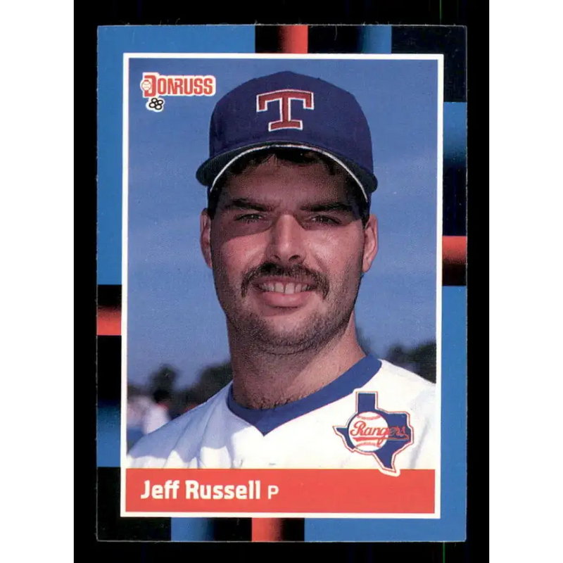 1988 Donruss #531 Jeff Russell EX Texas Rangers Baseball Card - Baseball Card Single