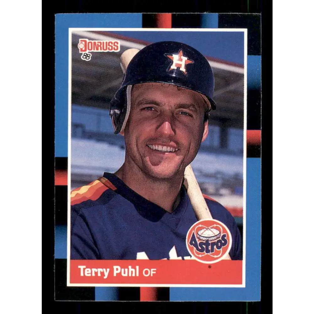 1988 Donruss #533 Terry Puhl EX Houston Astros Baseball Card Image 1