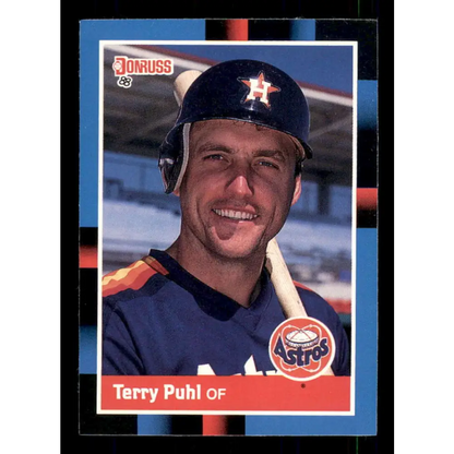 1988 Donruss #533 Terry Puhl EX Houston Astros Baseball Card Image 1