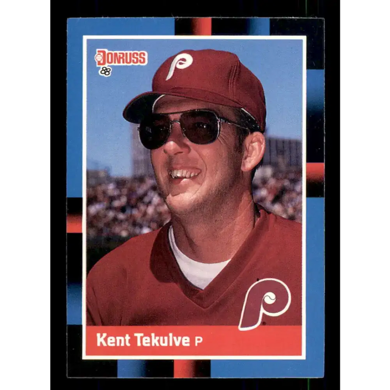 1988 Donruss #535 Kent Tekulve EX Philadelphia Phillies Baseball Card - Baseball Card Single