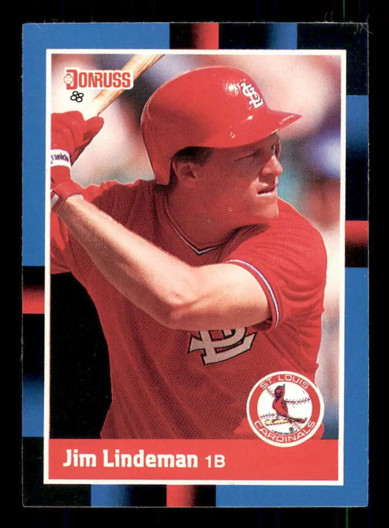 1988 Donruss #540 Jim Lindeman NM-MT St. Louis Cardinals Baseball Card - Baseball Card Single