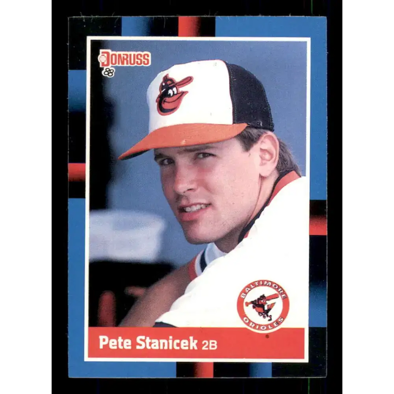 1988 Donruss #541 Pete Stanicek EX Baltimore Orioles Baseball Card - Baseball Card Single
