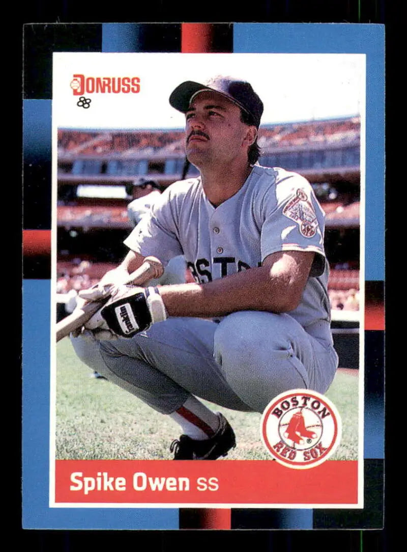 1988 Donruss #544 Spike Owen NM-MT Boston Red Sox Baseball Card - Baseball Card Single