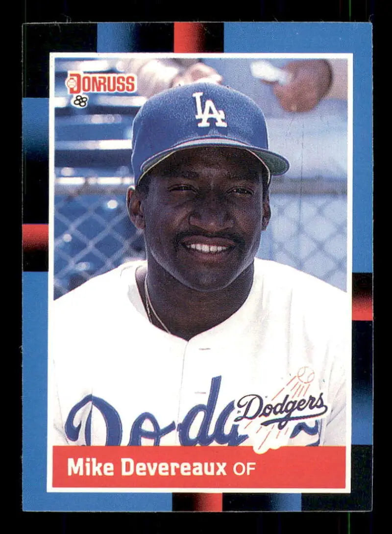 1988 Donruss #546 Mike Devereaux NM-MT RC Rookie Los Angeles Dodgers Baseball Card - Baseball Card Single