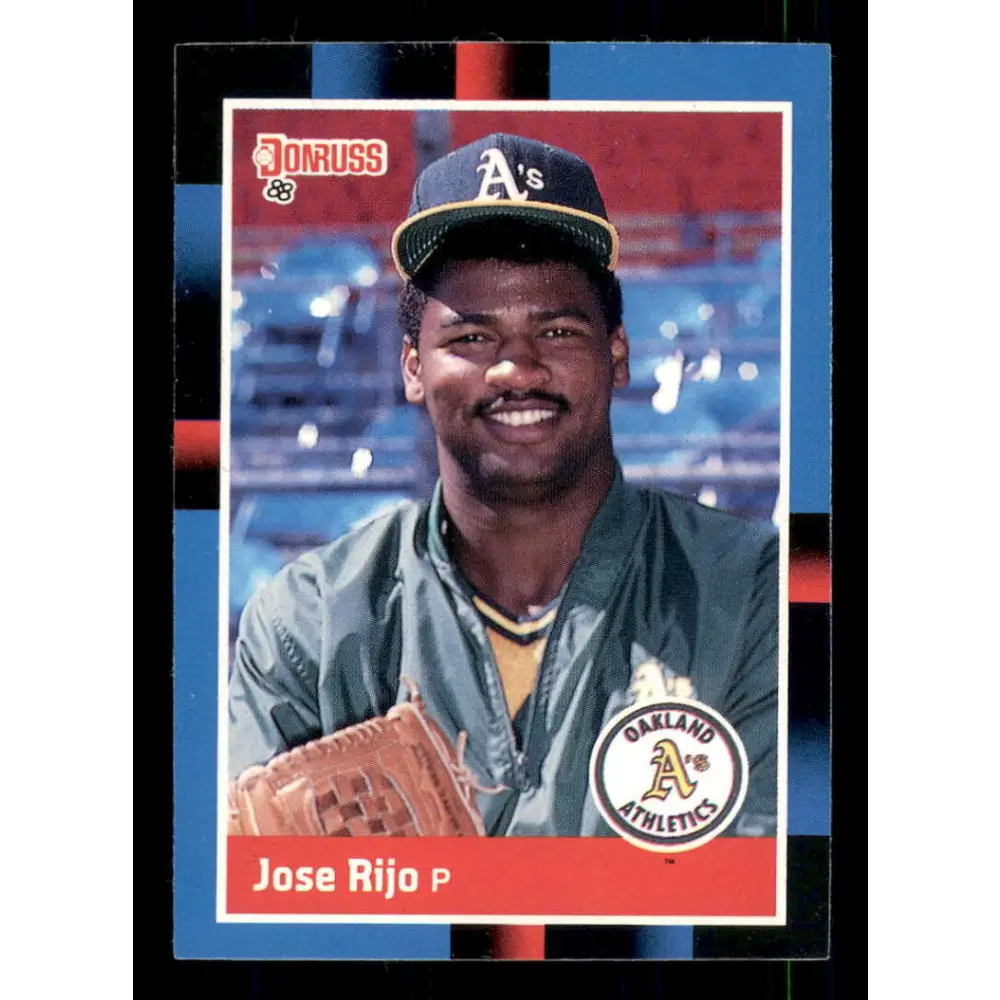 1988 Donruss #548 Jose Rijo EX Oakland Athletics Baseball Card Image 1