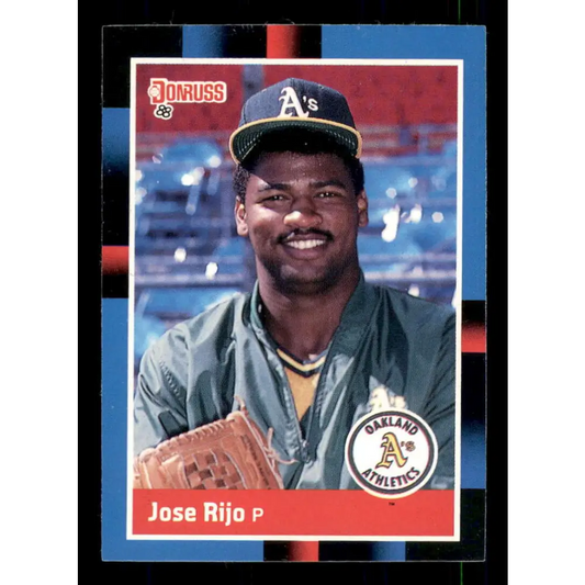 1988 Donruss #548 Jose Rijo EX Oakland Athletics Baseball Card Image 1