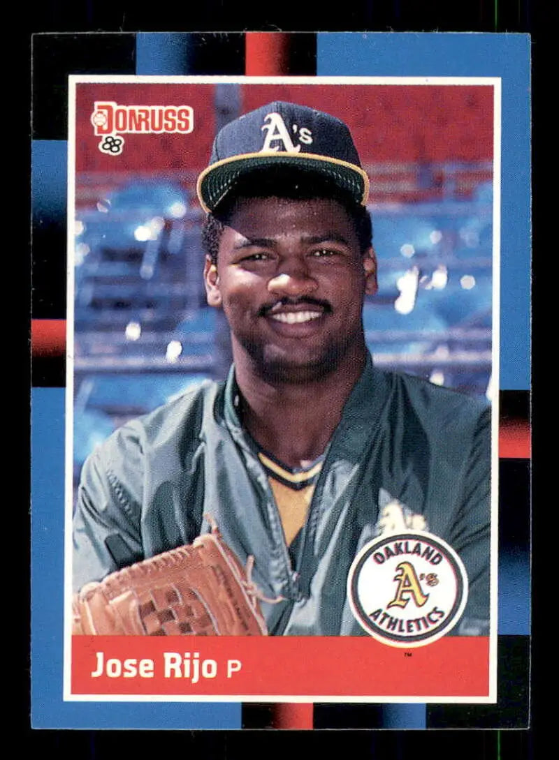 1988 Donruss #548 Jose Rijo NM-MT Oakland Athletics Baseball Card - Baseball Card Single