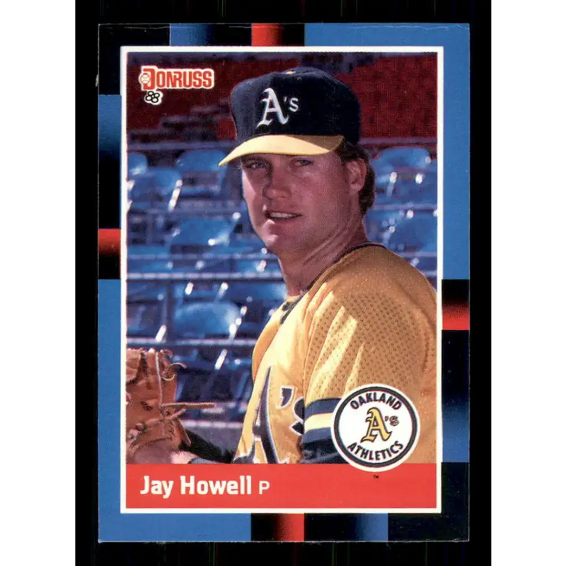 1988 Donruss #55 Jay Howell EX Oakland Athletics Baseball Card - Baseball Card Single
