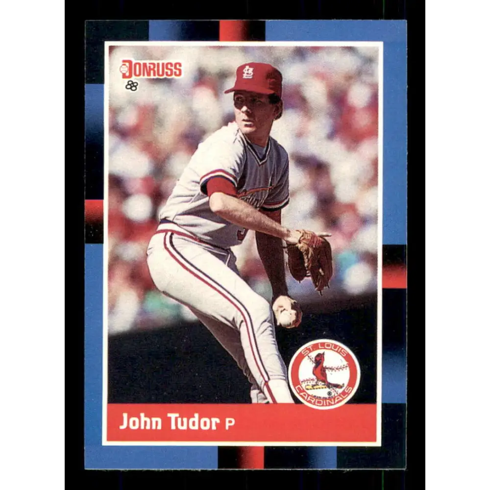1988 Donruss #553 John Tudor EX St. Louis Cardinals Baseball Card Image 1
