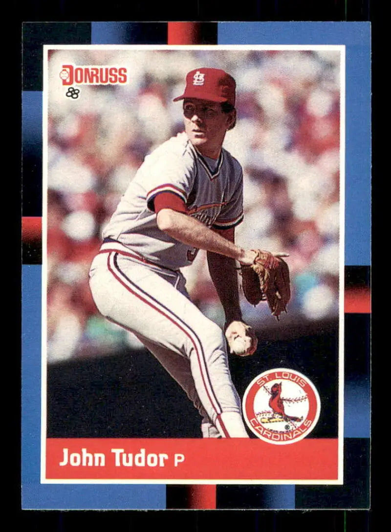 1988 Donruss #553 John Tudor NM-MT St. Louis Cardinals Baseball Card - Baseball Card Single