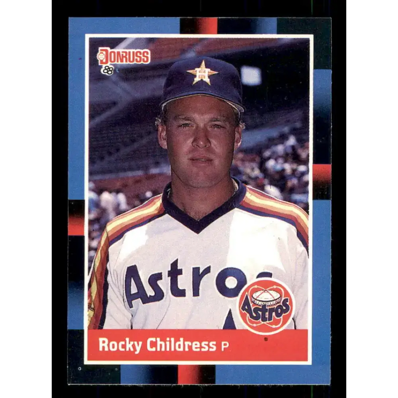 1988 Donruss #554 Rocky Childress EX RC Rookie Houston Astros Baseball Card - Baseball Card Single