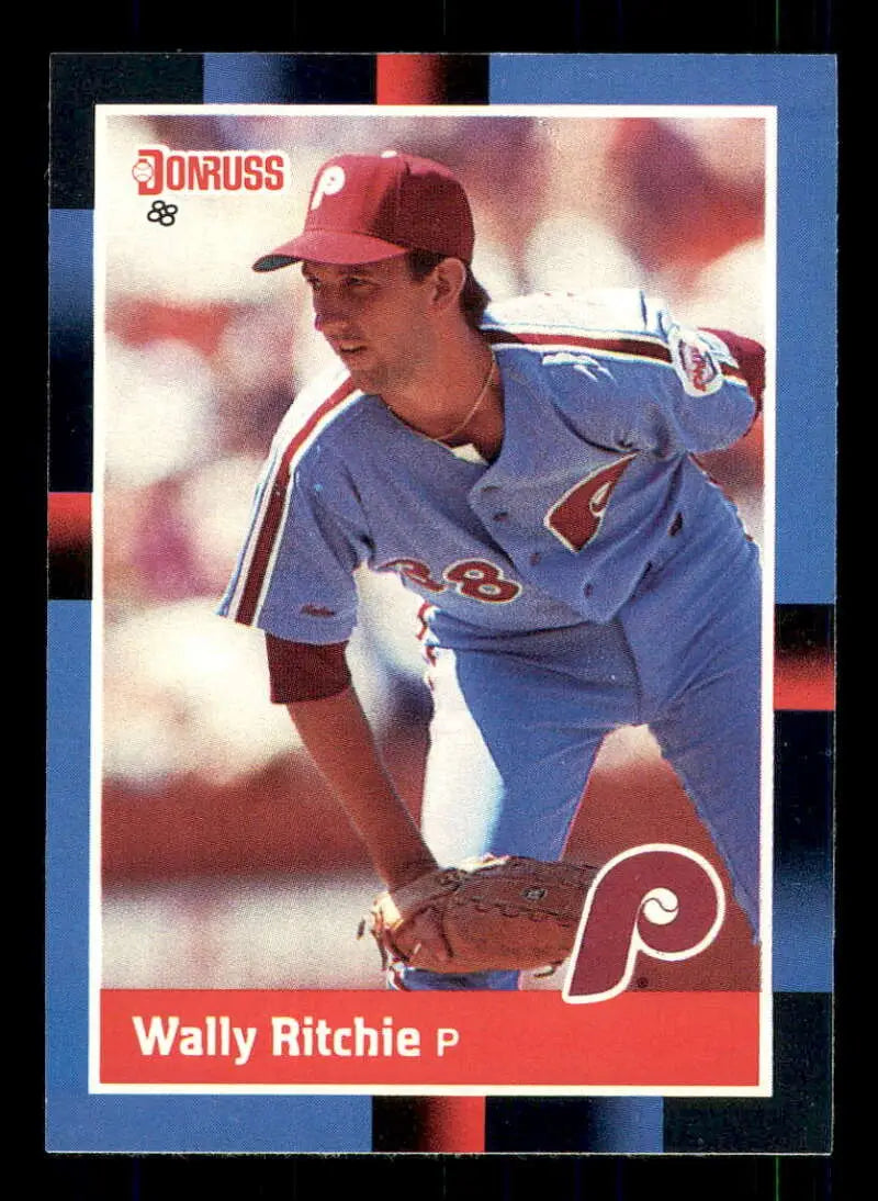1988 Donruss #555 Wally Ritchie NM-MT Philadelphia Phillies Baseball Card - Baseball Card Single