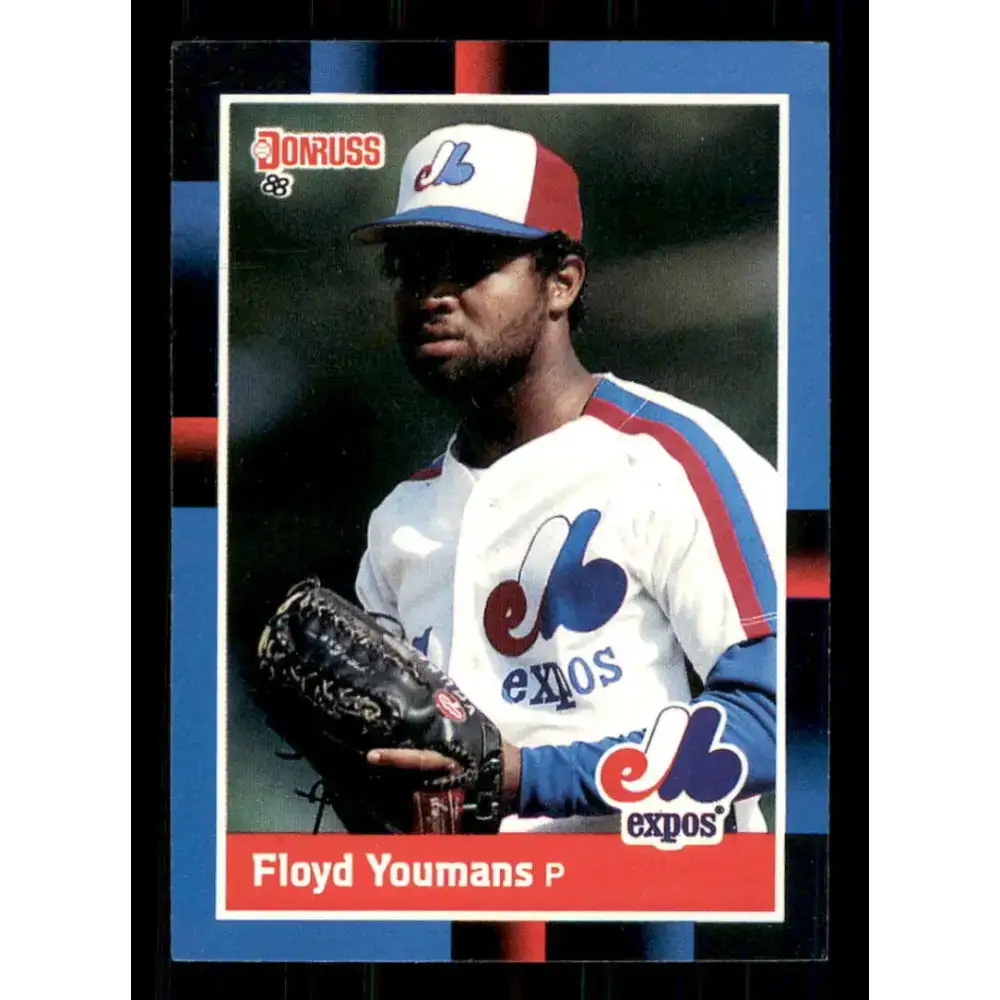 1988 Donruss #56 Floyd Youmans EX Montreal Expos Baseball Card - Baseball Card Single