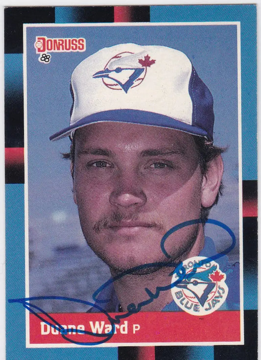 Baseball card of Duane Wade Auto featuring Toronto Blue Jays player in team cap