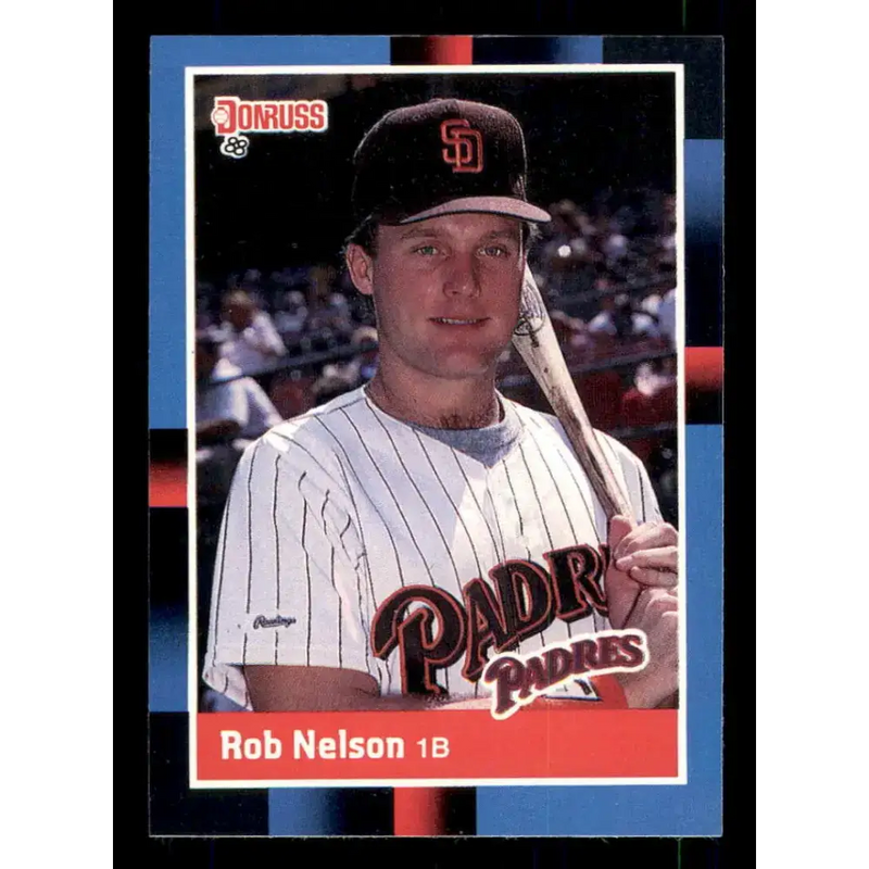 1988 Donruss #574 Rob Nelson UER EX San Diego Padres Baseball Card - Baseball Card Single