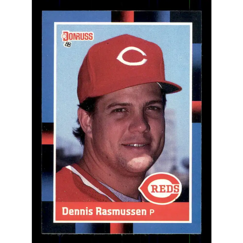 1988 Donruss #575 Dennis Rasmussen EX Cincinnati Reds Baseball Card - Baseball Card Single
