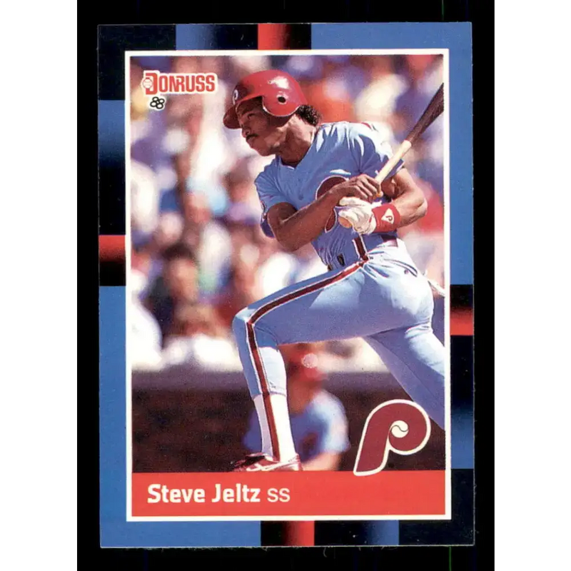 1988 Donruss #576 Steve Jeltz UER EX Philadelphia Phillies Baseball Card - Baseball Card Single