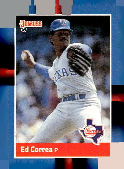1988 Donruss Ed Correa baseball card 57b Texas Rangers collectible image