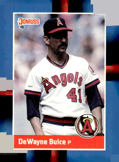1988 Donruss baseball card of DeWayne Buice from California Angels team