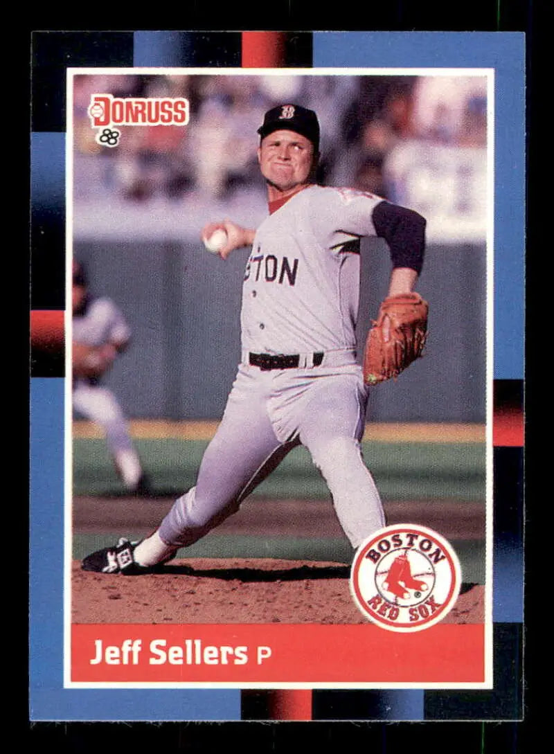 1988 Donruss #585 Jeff Sellers NM-MT Boston Red Sox Baseball Card - Baseball Card Single
