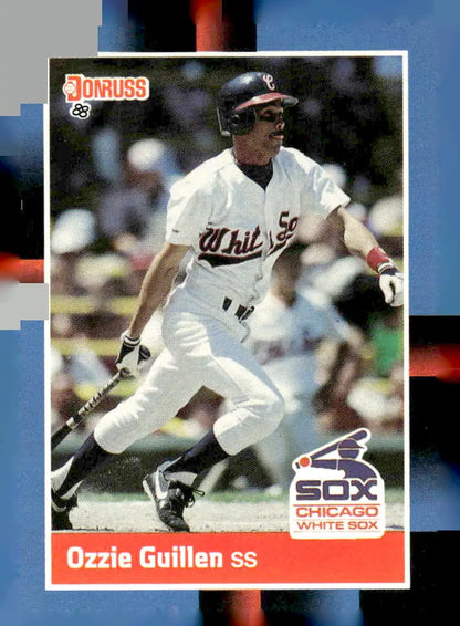1988 Donruss Ozzie Guillen baseball card featuring Chicago White Sox player