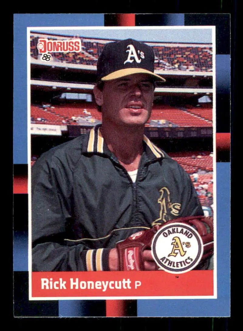 1988 Donruss #590 Rick Honeycutt NM-MT Oakland Athletics Baseball Card - Baseball Card Single