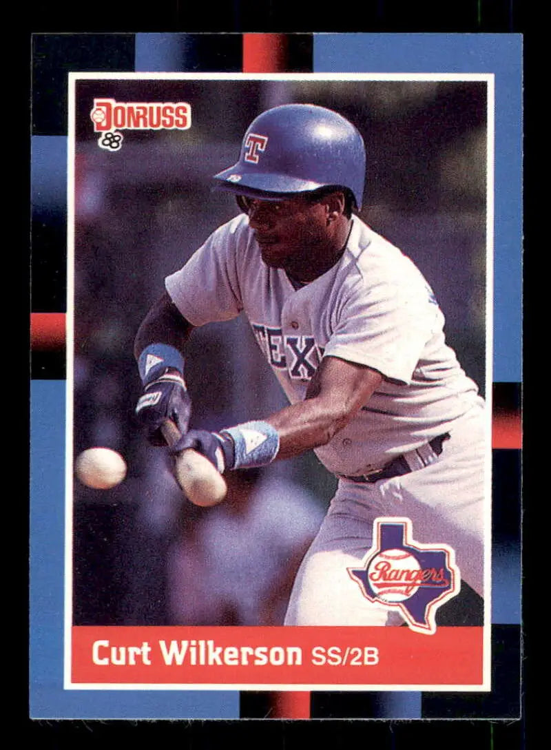 1988 Donruss #592 Curtis Wilkerson NM-MT Texas Rangers Baseball Card - Baseball Card Single