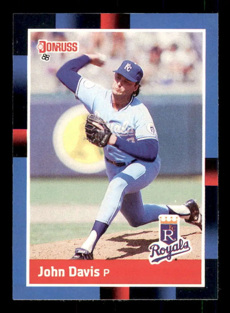 1988 Donruss #594 John Davis NM-MT Kansas City Royals Baseball Card - Baseball Card Single