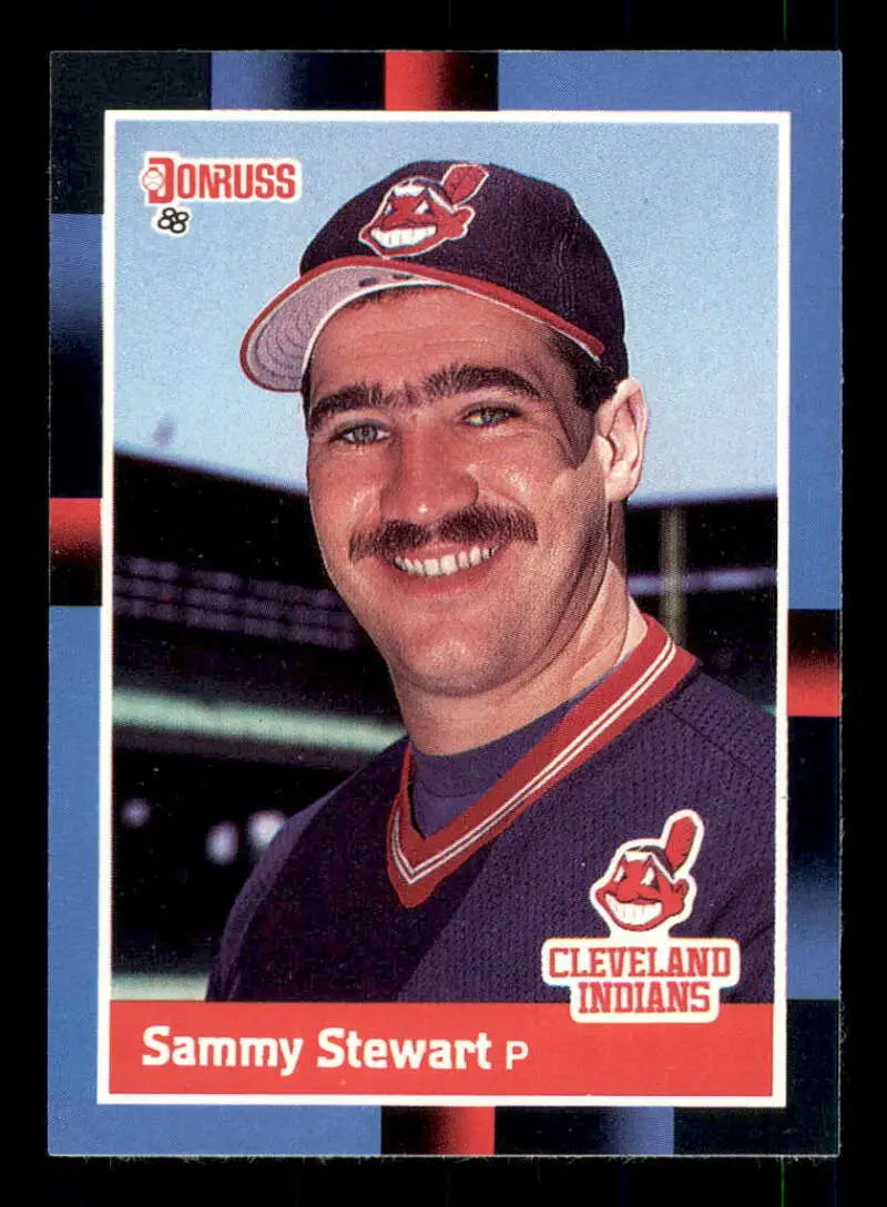 1988 Donruss #596 Sammy Stewart NM-MT Cleveland Indians Baseball Card - Baseball Card Single