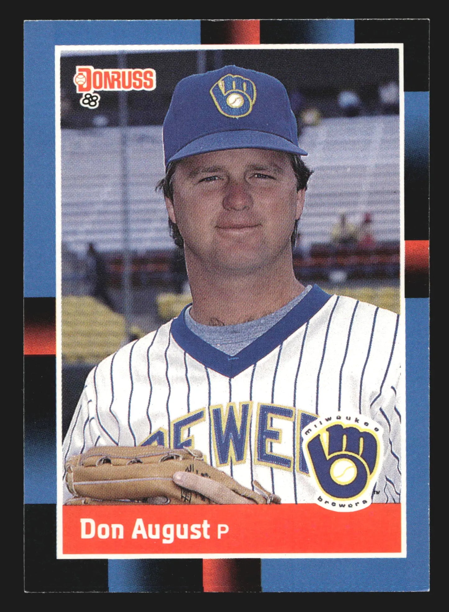 1988 Donruss #602 Don August RC Milwaukee Brewers Rookie Card - Baseball Card Single