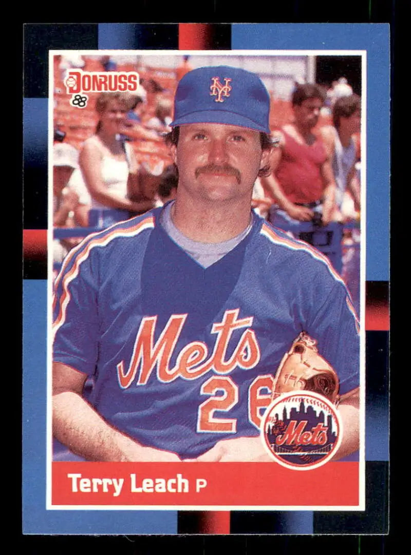 1988 Donruss #603 Terry Leach NM-MT SP New York Mets Baseball Card - Baseball Card Single