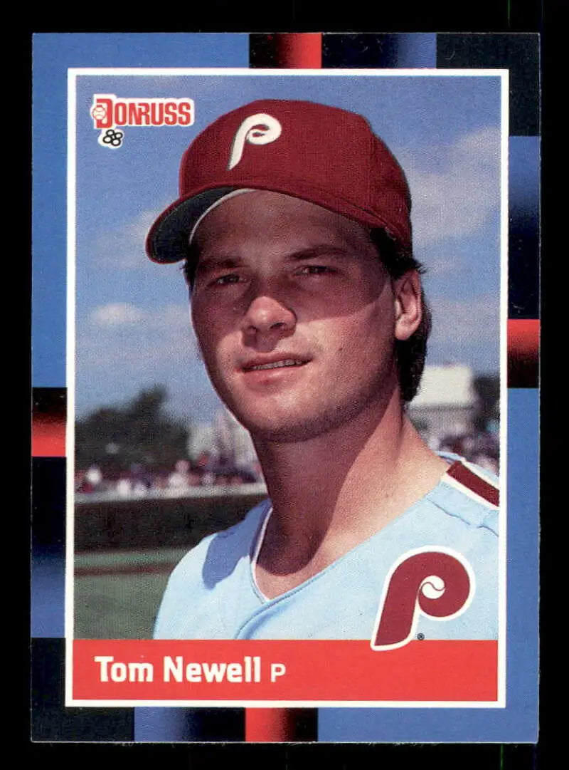 1988 Donruss #604 Tom Newell NM-MT RC Rookie Philadelphia Phillies Baseball Card - Baseball Card Single