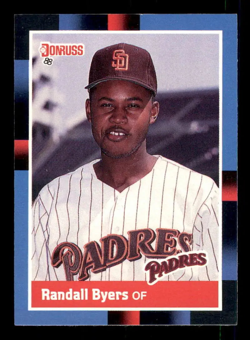 1988 Donruss #605 Randall Byers NM-MT RC Rookie SP San Diego Padres Baseball Card - Baseball Card Single
