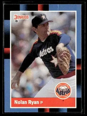 1988 Donruss Nolan Ryan baseball card featuring Nolan Ryan of the Houston Astros