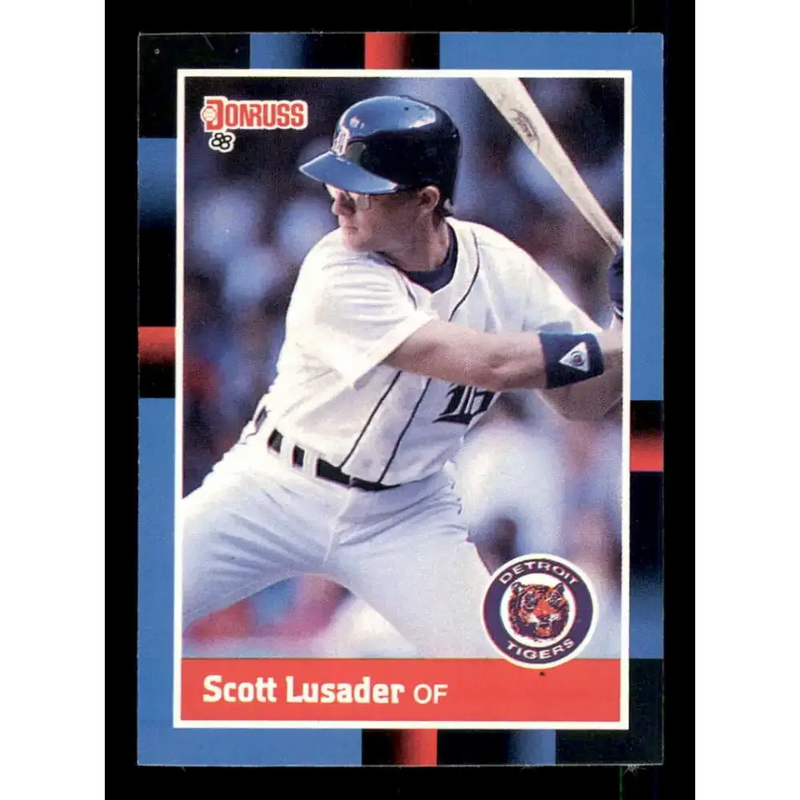 1988 Donruss #615 Scott Lusader EX RC Rookie Detroit Tigers Baseball Card - Baseball Card Single