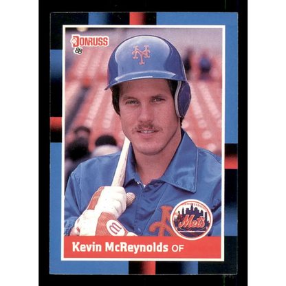 1988 Donruss #617 Kevin McReynolds EX SP New York Mets Baseball Card Image 1