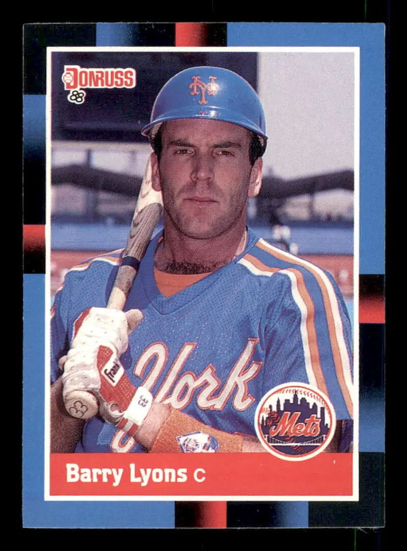 1988 Donruss #619 Barry Lyons NM-MT RC Rookie SP New York Mets Baseball Card - Baseball Card Single